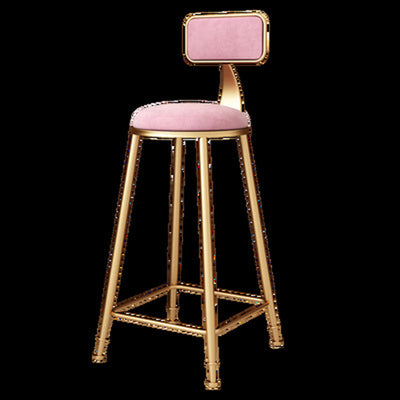 Conjunto de taburetes y mesa contemporáneo escandinavo de hierro, terciopelo, esponja, mármol, redondo y rectangular para cocina 