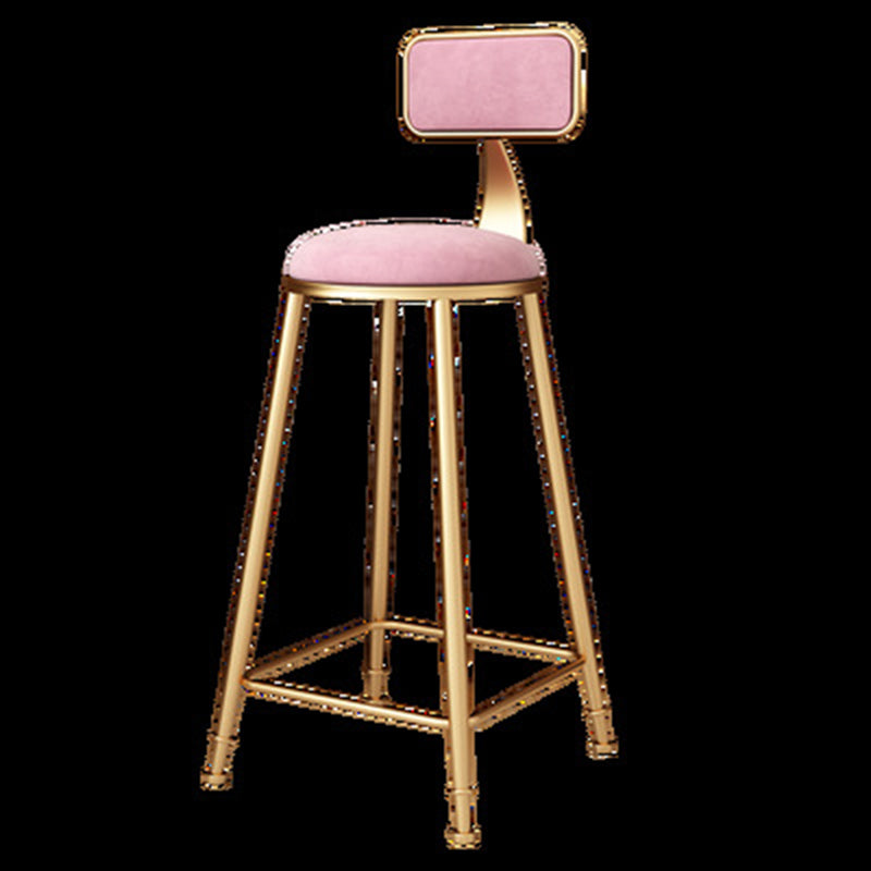 Conjunto de taburetes y mesa contemporáneo escandinavo de hierro, terciopelo, esponja, mármol, redondo y rectangular para cocina 