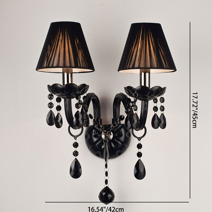 Traditionelle europäische runde Tischblütenförmige Kristallglas 1/2 Licht Wandleuchte Lampe für Wohnzimmer 