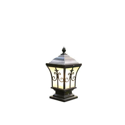 Modern Vintage Waterproof Patio Solar Outdoor Column Head Light