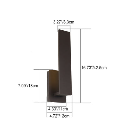 Conception géométrique de simplicité contemporaine Applique murale LED étanche en aluminium pour jardin 