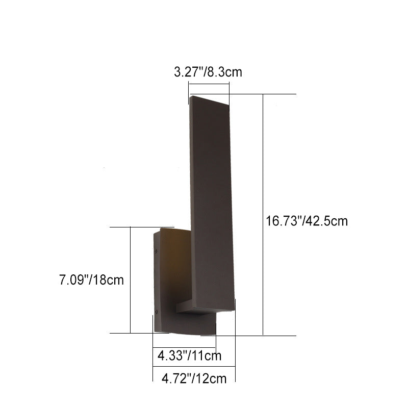 Conception géométrique de simplicité contemporaine Applique murale LED étanche en aluminium pour jardin 
