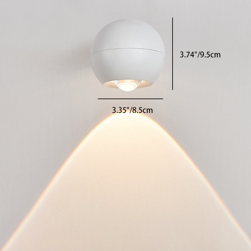 モダンミニマリストオーブUSB ABS LEDウォールスコンスランプベッドルーム用 