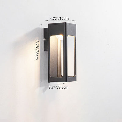 Applique Murale Moderne Minimaliste Étanche en Aluminium Rectangulaire à LED pour Patio Extérieur 