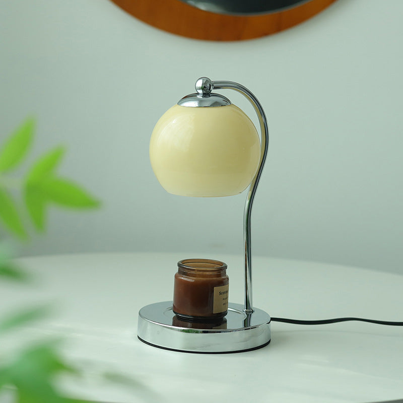 Moderne minimalistische Orb Eisen Glas 1-Licht Schmelzwachs Tischlampe für Schlafzimmer 