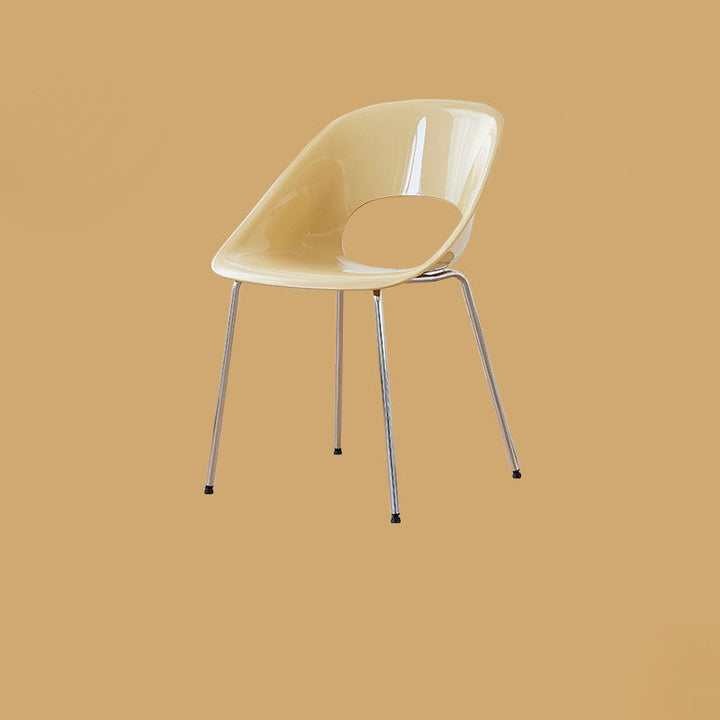Modern Minimalist Ring Curved Plastic Iron Dining Chair Backrest For Dining Room