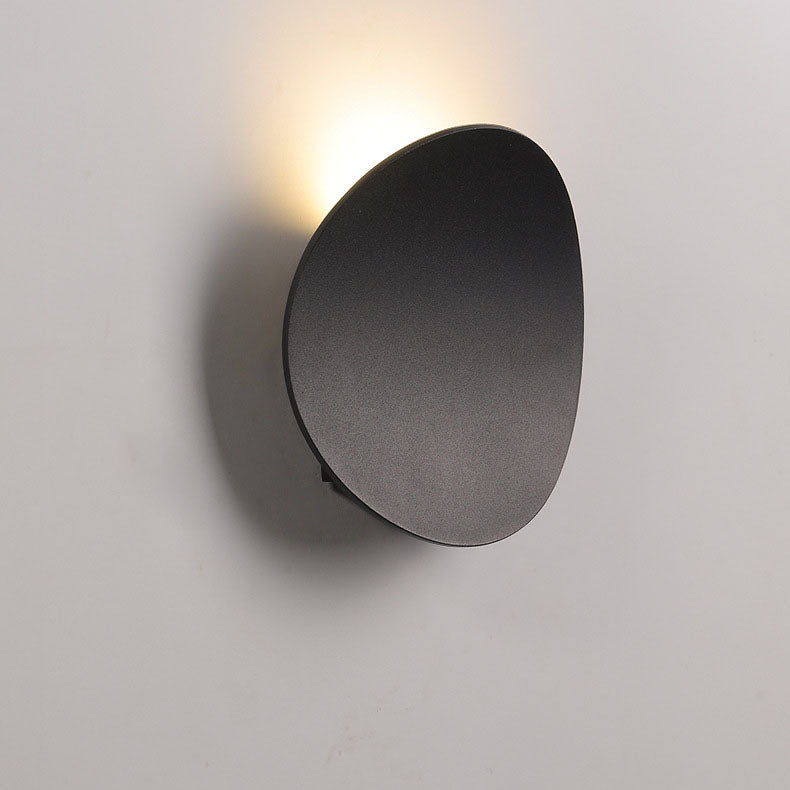 Moderne minimalistische gebogene runde Aluminium-LED-Wandleuchte 