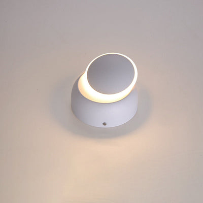 Moderne unbedeutende runde drehbare Aluminium-PC-LED-Wandleuchterlampe für Schlafzimmer
