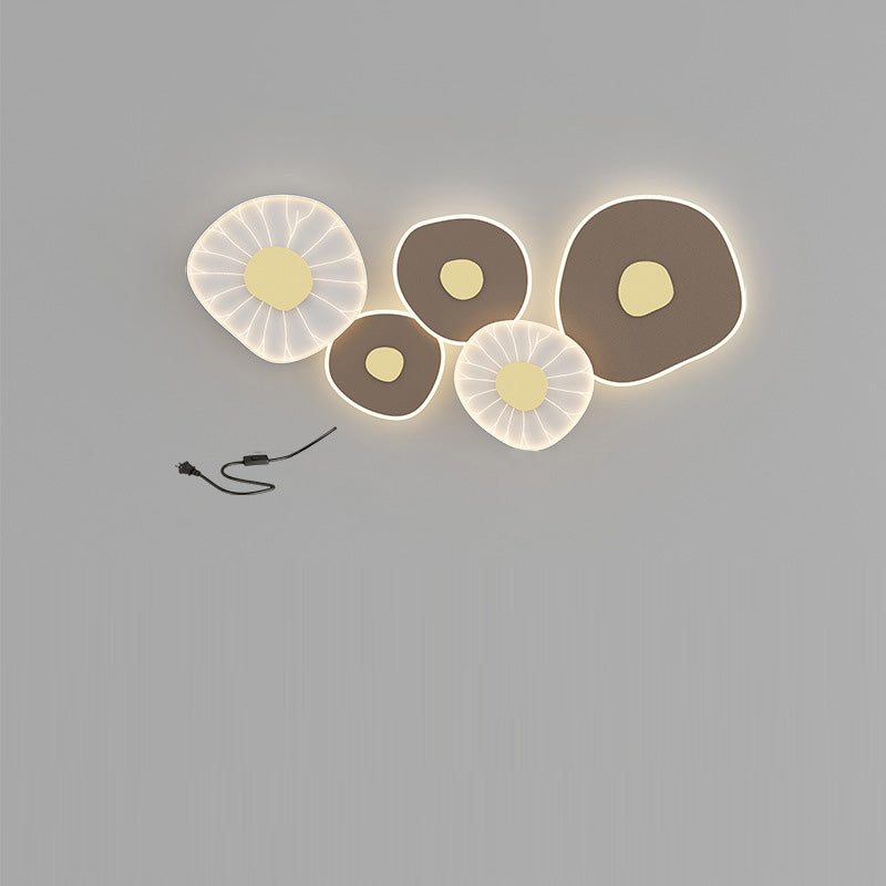 Moderne Luxus Lotus Blatt Design Eisen Acryl LED Wand Leuchte Lampe Für Wohnzimmer 