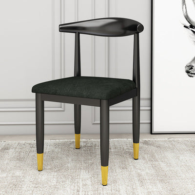 Dossier de chaise de salle à manger en cuir PU carré de luxe contemporain pour salle à manger 