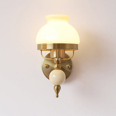 Vintage Minimalist Decorative Glass Globe 1-Light Wall Sconce Lamp