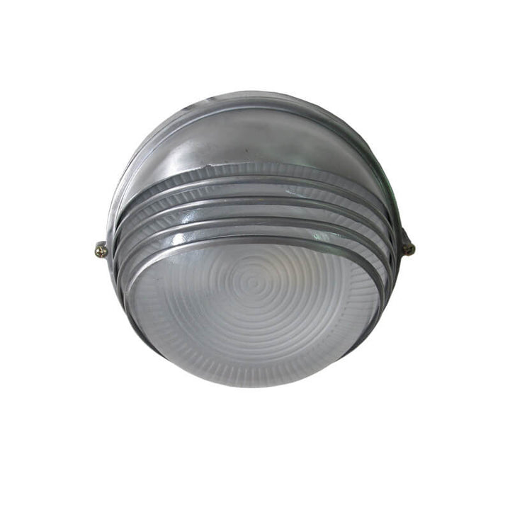 Contemporary Industrial Glass Zinc Alloy Half Round 1-Light Wall Sconce Lamp