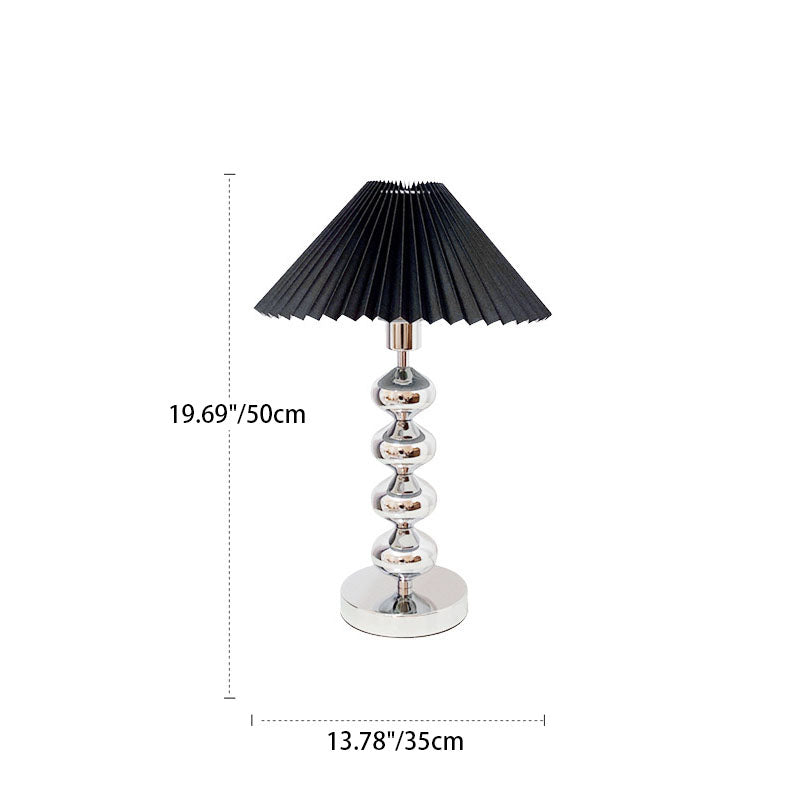 Lámpara de Mesa Moderna de Lujo Ligero Simple con Pliegues de Hierro Forjado de 1 Luz 