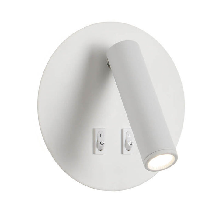 Applique murale LED circulaire rotative en fer et aluminium de simplicité moderne pour chambre 