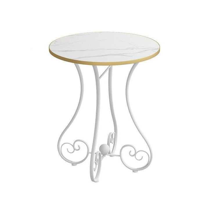 Contemporary Nordic Round Heart Base MDF Metal Coffee Table For Living Room