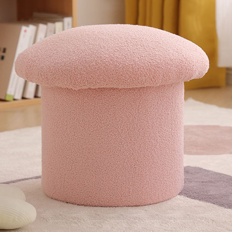 Pouf repose-pieds en velours de forme champignon pour salon, simplicité contemporaine 