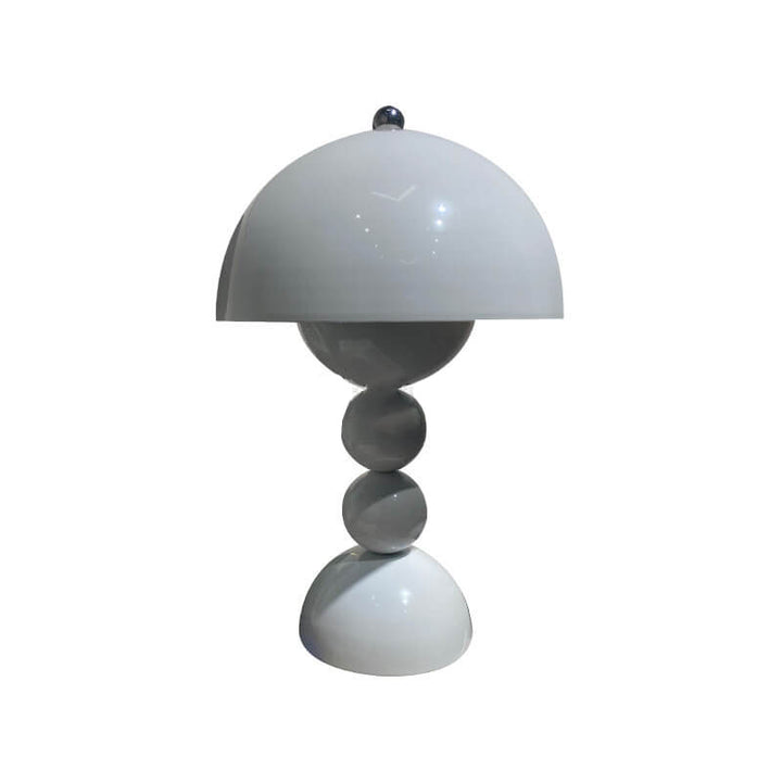 Zeitgenössische nordische Metall-Pilz-Rund-Pod 1-Licht-Tischlampe für das Schlafzimmer 