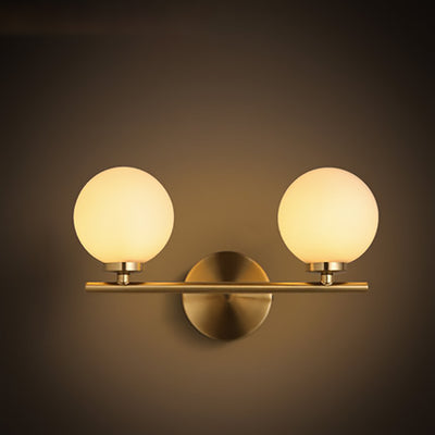 Moderne Mid-Century Glaskugel 1/2/3-Licht Wandleuchte Lampe für Schlafzimmer 