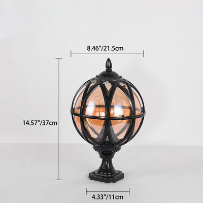 Lumière extérieure en aluminium et verre de style colonial traditionnel à 1 ampoule pour jardin 