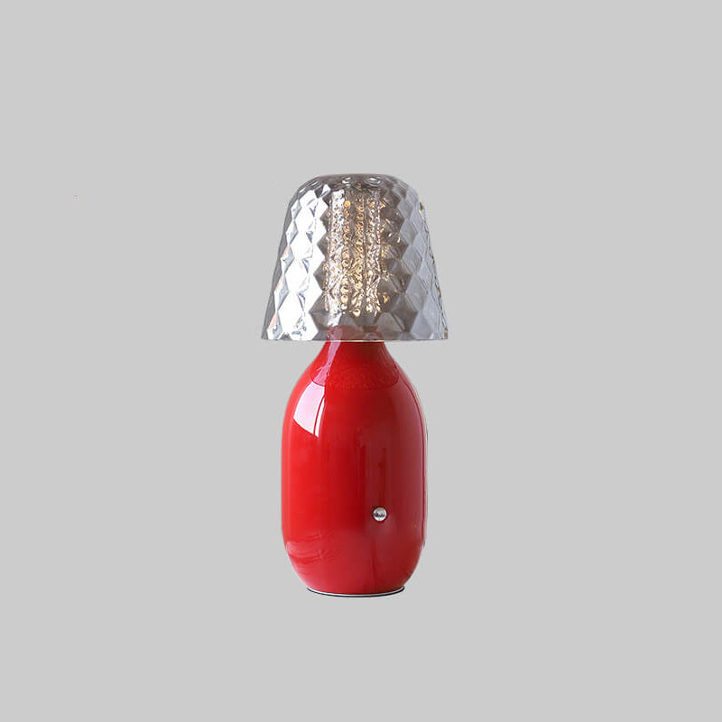 Nordic Vintage Candy Glass Iron Base LED Touch Table Lamp