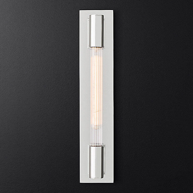 Modern Minimalist Glass Strip Mirror Vanity Light 1-Light Wall Sconce Lamp