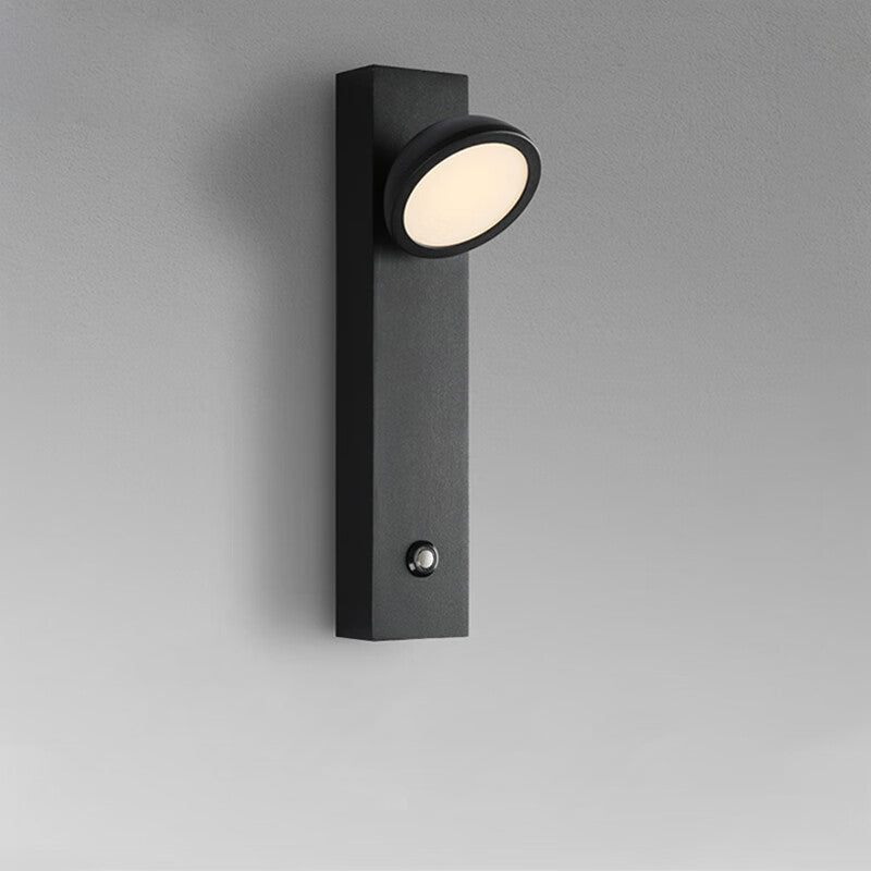 مصباح حائط LED بتصميم بسيط وحديث مصنوع من الألومنيوم والحديد والأكريليك بشكل مكعب دائري للجانب السرير 