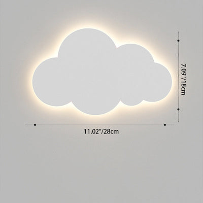 مصباح حائط للأطفال LED بظل أكريليك حديدي على شكل سحابة كرتونية مبتكرة معاصرة لغرفة النوم 