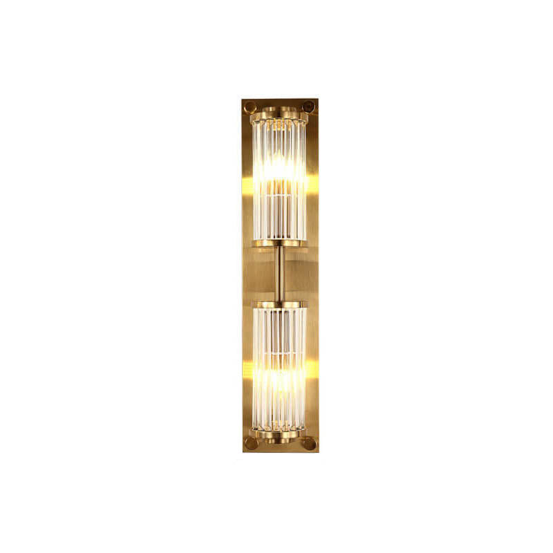Modern Creative Light Luxury Crystal Strip Square 2-Light Wall Sconce Lamp