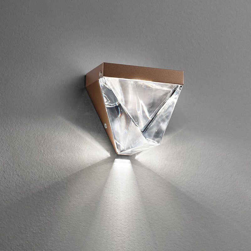 Zeitgenössische kreative Dreieck Eisen Kristall LED Wandleuchte Lampe für Wohnzimmer 