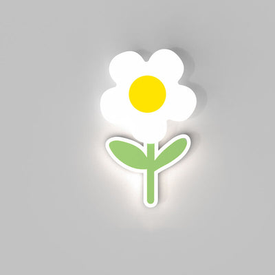 Moderne minimalistische Eisen-Sonnenblume Acryl LED-Wandleuchte 