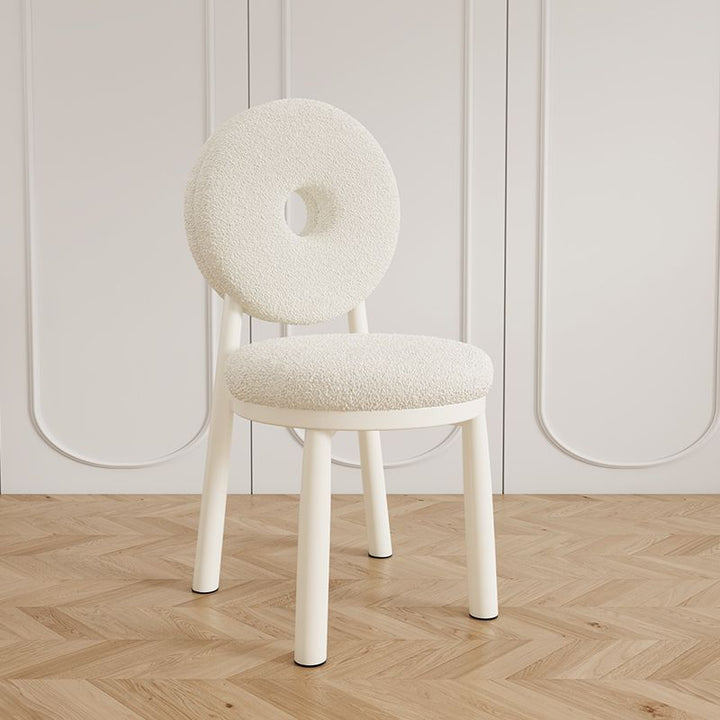 Chaise de salle à manger contemporaine en laine d&
