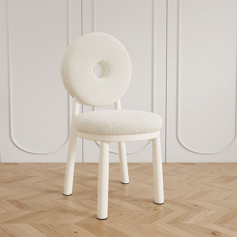 Chaise de salle à manger contemporaine en laine d&