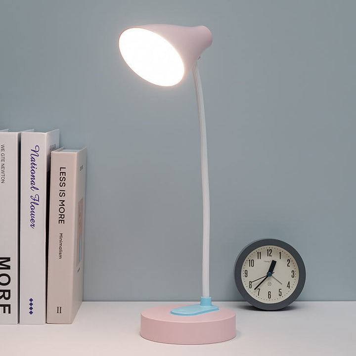 Nordic Modern Kunststoff Runde Faltbare LED USB Tischlampe 