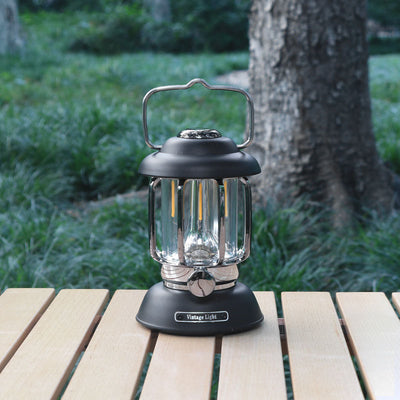 Luz de camping al aire libre USB LED ABS de hierro cilíndrico impermeable minimalista moderna para patio exterior 