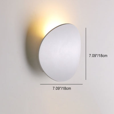 Modern Minimalist Curved Round Aluminum LED Wall Sconce Lamp