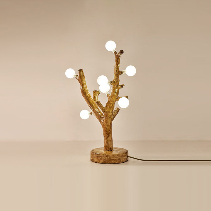 Lampe de table traditionnelle japonaise en résine avec orbe en brindilles, verre, matériel, 3/7/8/12/16 lumières pour chambre à coucher 