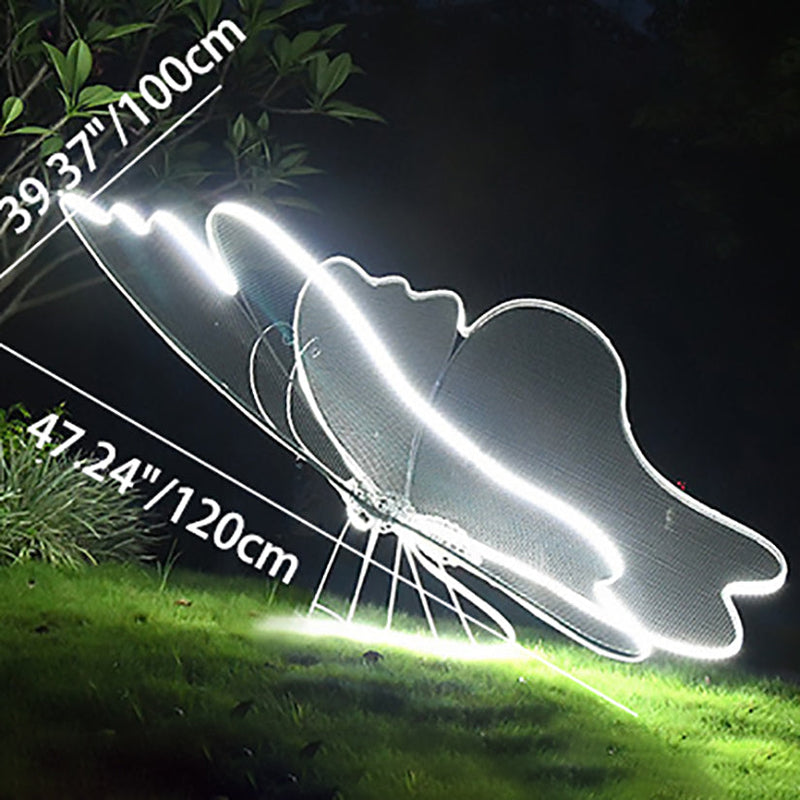 إضاءة خارجية LED على شكل فراشة من الألياف الزجاجية العازلة للماء بأسلوب آرت ديكو الحديث للحديقة 