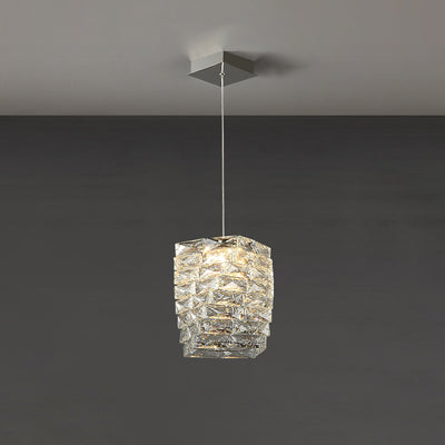Lustre à LED en acier inoxydable de luxe contemporain avec pierres en cristal pour salon 