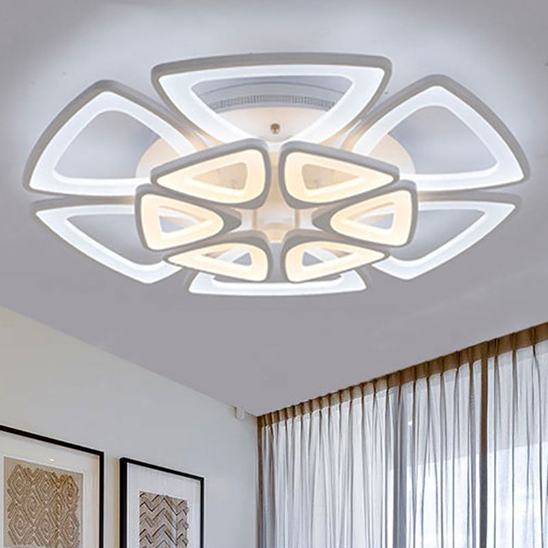 Zeitgenössische kreative Kombination Dreieck Hardware Acryl LED Unterputz Deckenleuchte für Wohnzimmer 