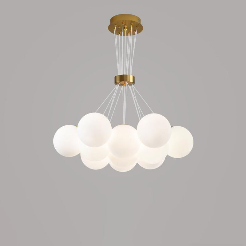 Zeitgenössischer kreativer Mondglas-Kronleuchter mit 7/13/19 Lichtern für Wohnzimmer 