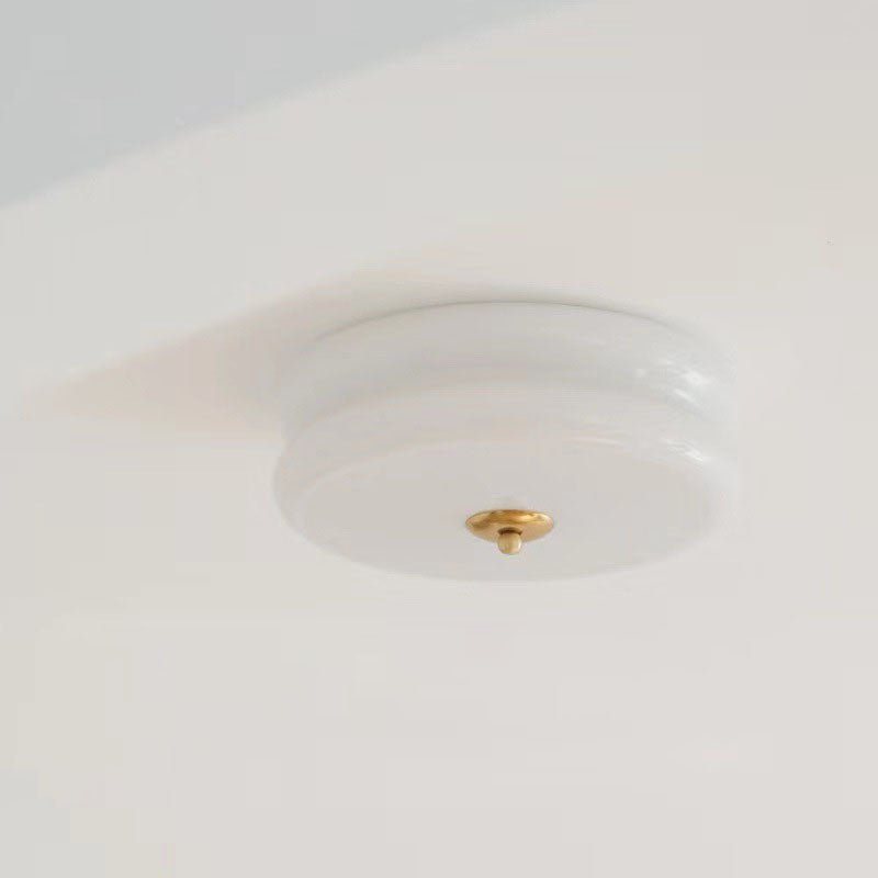 Luz de techo LED empotrada redonda de hierro y vidrio minimalista moderna para sala de estar 