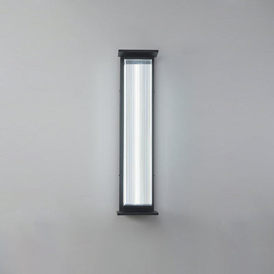 Applique murale LED en acier inoxydable acrylique rectangulaire étanche minimaliste moderne pour patio extérieur 
