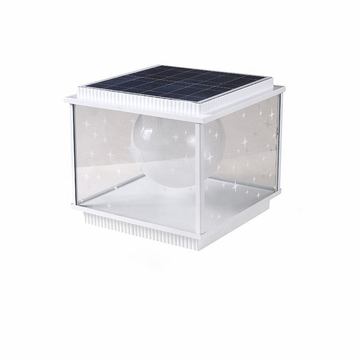 Moderne Schlichtheit Aluminiumlegierung Glas Quadratische Kugel LED Außenlandschaftsleuchte für den Garten 