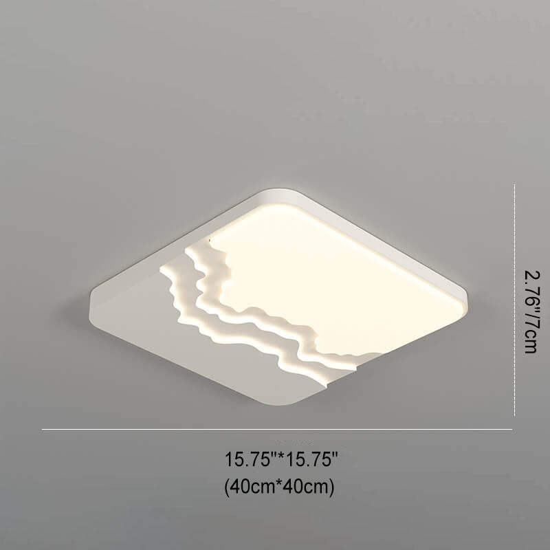 Modern Minimalist Creative Acrylic Wave LED Flush Mount Ceiling Light