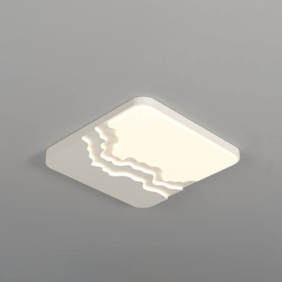 Modern Minimalist Creative Acrylic Wave LED Flush Mount Ceiling Light