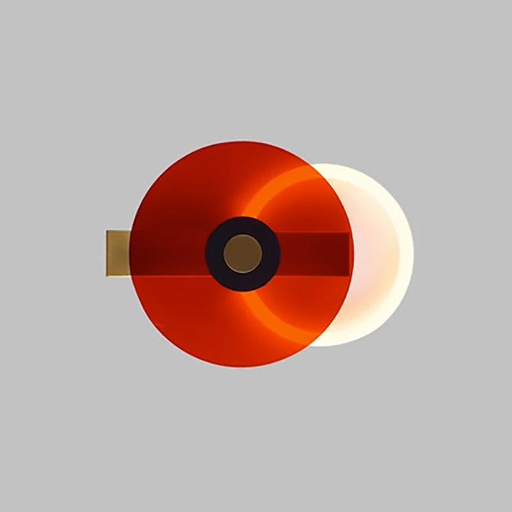 Zeitgenössische kreative Eisen Acryl Runde Disc LED Wandleuchte Lampe für Wohnzimmer 