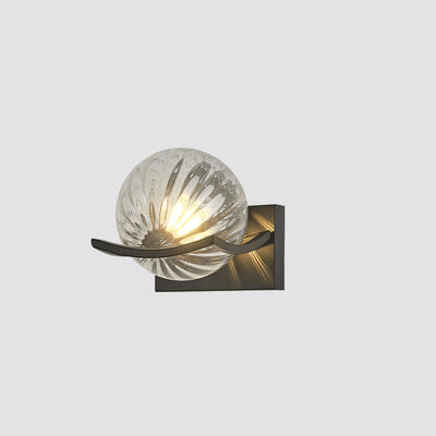 Moderne Einfachheit Eisen Wasser Muster Glas Ball Schatten 1-Licht Wand Leuchte Lampe Für Schlafzimmer 