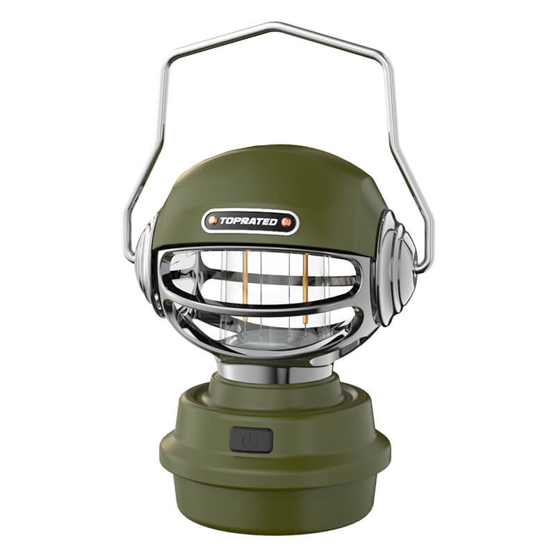 Tragbare Outdoor-Edelstahl-drehbare Lampenschirm LED-wiederaufladbare Campinglampe 