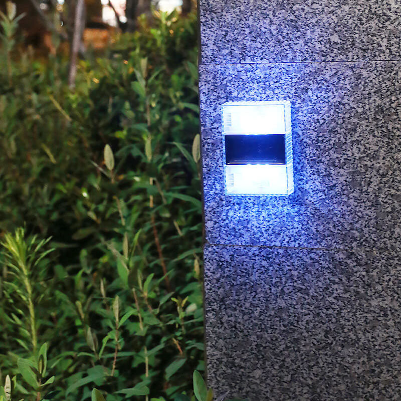 Modern Solar Powered Up And Down Illuminated Outdoor LED Wall Sconce Lamp