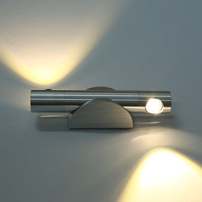 Moderne Einfachheit Zylinder einstellbare Winkel Aluminium LED Wandleuchte Lampe für Schlafzimmer 